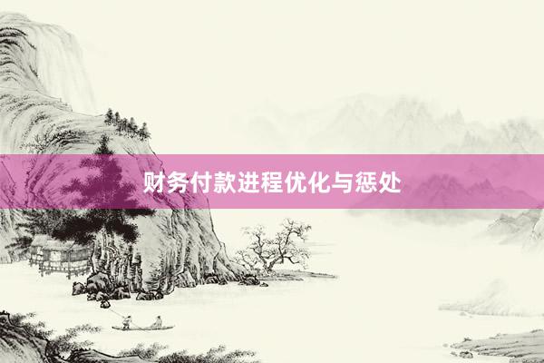 财务付款进程优化与惩处